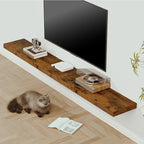 Vivelove 12 Inch Deep Floating Shelves 72 inch Long, 72 x 12 Wide Wall Shelves with Invisible Brackets, for Bedroom Bathroom 