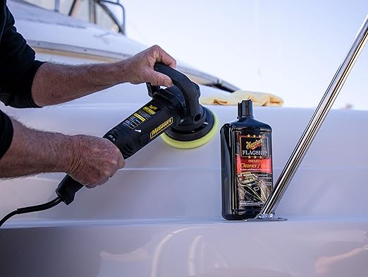 Meguiar's Flagship Premium Cleaner Wax M6132, Pro-Grade Boat and RV Cleaner Wax for Fiberglass and Gel Coats, Removes Defects, Boosts Gloss, and Applies Long-Lasting Protection in One Step, 32 Oz