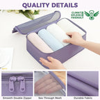 BAGAIL 9 Set Packing Cubes with Packing List Luggage Packing Organizers for Travel Accessories (Dusty Purple)