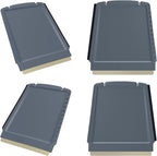 Ice Scraper Small Ice Scraper Brass Blade 2 Pack 4-in-1 Ice Scraper for Car Small Ice Scrapers for Car Windshield Frost Wipe Scraper Snow Scraper for Car Original Murska Europe (2-Pack L&P A052 Gray)
