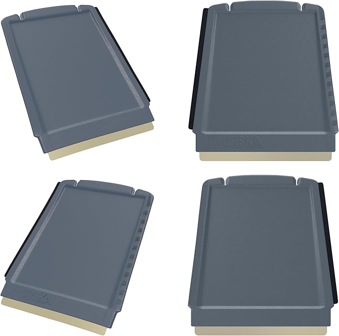 Ice Scraper Small Ice Scraper Brass Blade 2 Pack 4-in-1 Ice Scraper for Car Small Ice Scrapers for Car Windshield Frost Wipe Scraper Snow Scraper for Car Original Murska Europe (2-Pack L&P A052 Gray)