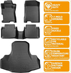 Floor Mats for Honda Accord 2008 2009 2010 2011 2012(ONLY Gas,NOT for Coupe), for Accord LX LX-S EX EX-L LX-P SE LX Premium Floor Mats, 1st & 2nd & Cargo Liner, TPE All Weather Protection Waterproof