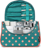 Yeiotsy Travel Cosmetic Bag for Women – Polka Dot Makeup Bag Organizer & Hanging Toiletry Bag
