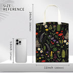 Car Trash Can, Hanging Garbage Bin for Men and Women, Cute Car Organizer and Storage Bag, Canvas Vehicle Trash Can Bag Easy-to-Install Cute Black Floral