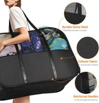 Collapsible Laundry Baskets with 3 Compartment, 150L Tear-proof Pop Up Hamper, Foldable Laundry Basket with Tote Handles, Dir