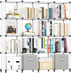 HOMIDEC Closet Organizers and Storage, 16 Cube Storage Organizer, Closet Organizer Bookshelf Cubes Shelves for Clothes, Bedro