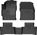 Husky Liners Weatherbeater Floor Mats | Fits 2022-2026 Toyota Corolla Cross (Front Wheel Drive Only) | Front & 2nd Row, 3-pc Black - 95291