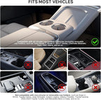 Car Desk Car Tray for Laptop & Food, Wooden Cup Holder Table with Adjustable Height, Car Accessories for Women & Men 360° Rotatable Steering Wheel Tray for Tesla Model Y/3/S, Ford F150 & Most Vehicles