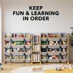 SpaceAid Large Toy Storage Organizer with 24 Bins and 3 Shelves, Toy Organizers Storage Bookshelf, Kids Bin Shelf Box Bookcas