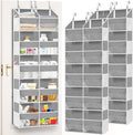 2 Pack Over The Door Organizer 5 Tiers, Extra Large Behind Door Storage of 10 Compartments, 80 lbs Weight Capacity Over Door 
