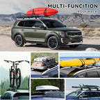 FLYCLE 300Lbs Roof Rack Cross Bars Compatible with KIA Telluride 2019-2025 S SX SX-P EX, Lockable Cross Bars Roof Rack Cargo Bars for Luggage Kayak Bikes Canoe Ski Snowboard