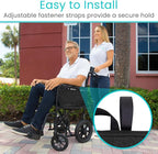 Vive Wheelchair Carry Bag - Arm Rest Pouch for Rollator, Walkers, Power Wheel Chairs and Knee Scooters - Side Storage Organiz