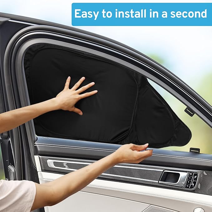 XHRING Car Window Shades Covers Rear Side for Ford F150 2021-2025 2026 Lariat King Ranch Platinum XL XLT Limited Raptor Accessories Truck Screen Sunshade Shield Visor