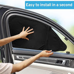 XHRING Car Window Shades Covers Rear Side for Ford F150 2021-2025 2026 Lariat King Ranch Platinum XL XLT Limited Raptor Accessories Truck Screen Sunshade Shield Visor