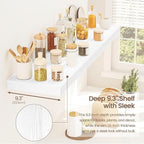 Vivelove White Floating Shelves 36 Inches Long, Wall Display Shelves with Invisible Brackets, for Bathroom Living Room Kitche