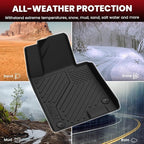 LASFIT Floor Mats for Hyundai Sonata 2020-2026 (Only Fit AWD & Gas, Not for FWD or Hybrid) / Kia K5 2021-2025 (Only Fit AWD, Not for FWD) Custom Fit TPE All Weather Floor Liners Car Mats Accessoires