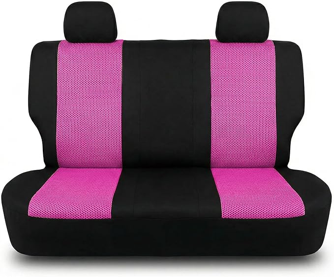 FH Group Automotive Rear Car Seat Covers for SUV, Trucks, Sedan and More - Universal Fit Rear Solid Bench Design Interior Acc