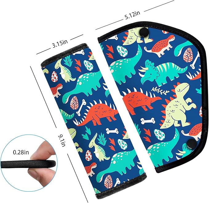 Shoulder & Belly Protective Padding - Soft Breathable Hypoallergenic Cushion Cover, Dinosaur