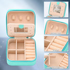 Neveika Jewelry Box with Mirror,Small Jewelry Organizer Box，Travel Jewelry Case for Women，Gift Jewelry Boxes for Female Girls