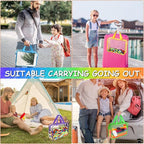 6 Color Large Toy Storage Bags with Labels, Reusable Clear PVC Board Game Storage, Travel Waterproof Organizer Bags with Zipp