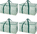 BALEINE 4-Pack Oversized Moving Bags with Reinforced Handles, Heavy-Duty Storage Tote for Clothes, Moving Supplies (Antique F