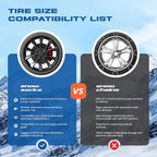 Snow Socks for Tires, Winter Traction Alternative to Snow Chains, Emergency Anti-Slip Tire Covers for Cars/SUVs/Trucks, Reusa