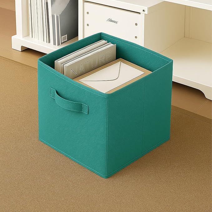 ShellKingdom Storage Bins, Foldable Fabric Storage Cubes And Cloth Storage Organizer Drawer For Closet And Toys, 6 Pack (Fore