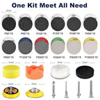 189 Pieces 2 Inch Sanding Discs, GOH DODD Hook and Loop Sanding Pads 60 to 10000 Grit Wet Dry Sandpaper with 1/8" 1/4” Shank,