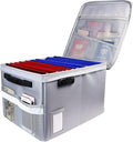 Fireproof Document Box, Fireproof Organizer Safe Box with Lock, Portable Office Storage Cabinet for Hanging Letter/Legal Size