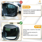 EcoNour Car Blind Spot Mirrors with Rain Visor (2 Pack) - Convex Rear View Blind Spot Mirrors, 2" Round HD Car Side Mirror Blindspot, Wide Angle Adjustable Blindspot Mirror for SUVs & Trucks