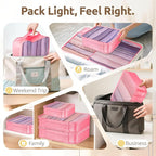 All-in-One 22 Pcs Packing Cubes for Travel Essentials –Includes Cubes,toothbrush covers，Silicone Bottle Cover,zipper bags, Ma