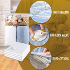 TAILI 4 Pack Vacuum Storage Bags, Jumbo Vacuum Seal Bags for Clothing (40x31 Inch), Space Saver for Bulky Bedding, Comforters