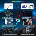Interior Car LED Strip Lights, RGB USB Car Ambient Lighting with Fiber Optic, EL Wire Car Accessories