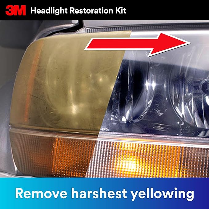 3M Ultra Headlight Restoration Kit 39195, 2 Pack (2 Kits), Removes Cloudy Yellowed Haze, 500/800/3000 Grit Sanding Discs + Clear Coat, For Plastic Lenses