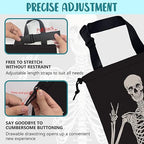 Car Garbage Bag Human Skeleton Posing Hanging Canvas Car Trash Bag Waterproof Drawstring Car Back Seat Organizer for Car Back Front Seat Console with Adjustable Buckle