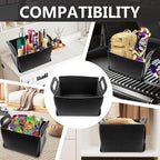 Felt Car Trunk Organizer, Foldable Vehicle Storage Box, Large Capacity Multi-Purpose Automotive Interior Accessories for Cars, S