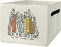 Book Lovers Gifts Storage Bins & Boxes with Handles, Bookish Gifts Foldable Basket for Organizing, Reader Gift Collapsible St