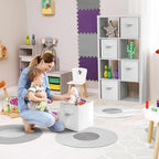 Sorbus Foldable Storage Cubes - 6 Pack, 11 Inch, White, Fabric, Foldable, Storage and Organization, Versatile Use, Collapsibl