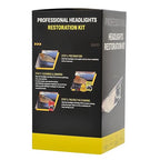 Headlight Restoration Kit – Oxidation & Yellowing Remover with UV Sealant | Wipes + 2000/3000 Sanding Discs + 3” Holder, Glov