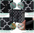 WISELIFE Reusable Grocery Bags 6-Pack Foldable Washable Large Storage Bins Basket Water Resistant Shopping Tote Bag Black