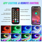 Nilight 4Pcs Car Underglow Neon Accent Strip Lights 256 LEDs RGBIC Multi Color DIY Sound Active Function Music Mode with APP Control and Remote Control Underbody Light Strips, 2 Years Warranty