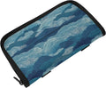 Car Tissue Holder Car Visor Organizer Tissue Box Holder for Car Sun Visor Organizer with Car Vehicle Accessories Essentials Interior for Women Men TealBlue WaveRidge FineLines LayeredWaves