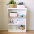 NaturalCozy 13.5”x8.5”x5.5” Rectangle Storage Baskets for Shelves 3 Pack | Cotton Rope Woven Small Baskets for Organizing | S