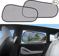 ZATOOTO Tesla Model Y Window Shades for Rear Window - Car Window Covers Transparent Static Cling Film | Blocks 90% UV & Heat | No Adhesive, Easy Install | Enhanced Visibility, Interior Protection