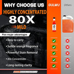 Windshield Washer Fluid Concentrate-High Performance Car Glass Cleaner for Ice, 3-in-1 powerfully removes Grease, Bug Residue