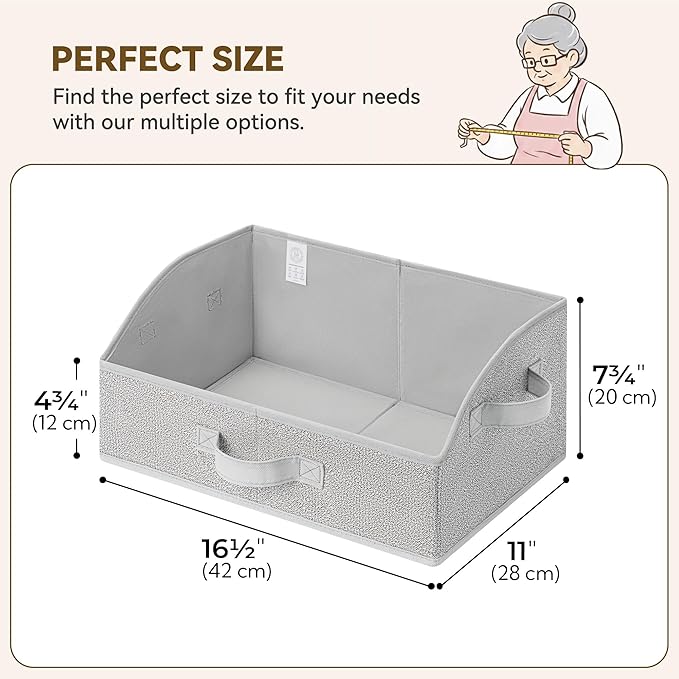 GRANNY SAYS Purse Organizer for Closet, Trapezoid Storage Bins, Closet Organizers and Storage, Decorative Storage Baskets for