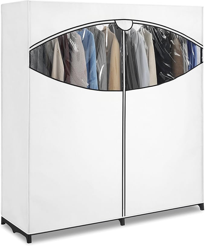 Whitmor 60-inch Extra-Wide Clothes Closet, 60” with White Cover