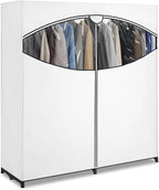 Whitmor 60-inch Extra-Wide Clothes Closet, 60” with White Cover