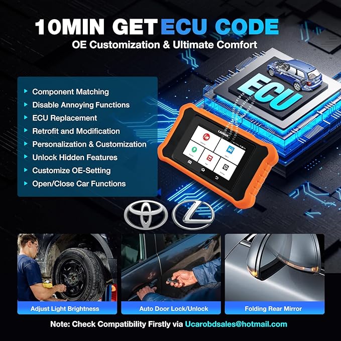 Launch Creader Elite 2.0 Bidirectional Scan Tool fit for Toyota/Lexus, 2026 Full System OBD2 Scanner, All Reset Service Code