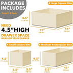 SpaceAid Drawer Organizer Clothes, 12 Pack Dresser Organizer Bins for Nursery, Closet Organization and Storage Dividers for C